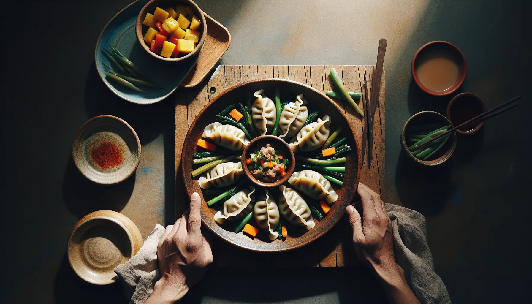 Pinakbet-Inspired Vegetable Dumplings with Pork Filling plated