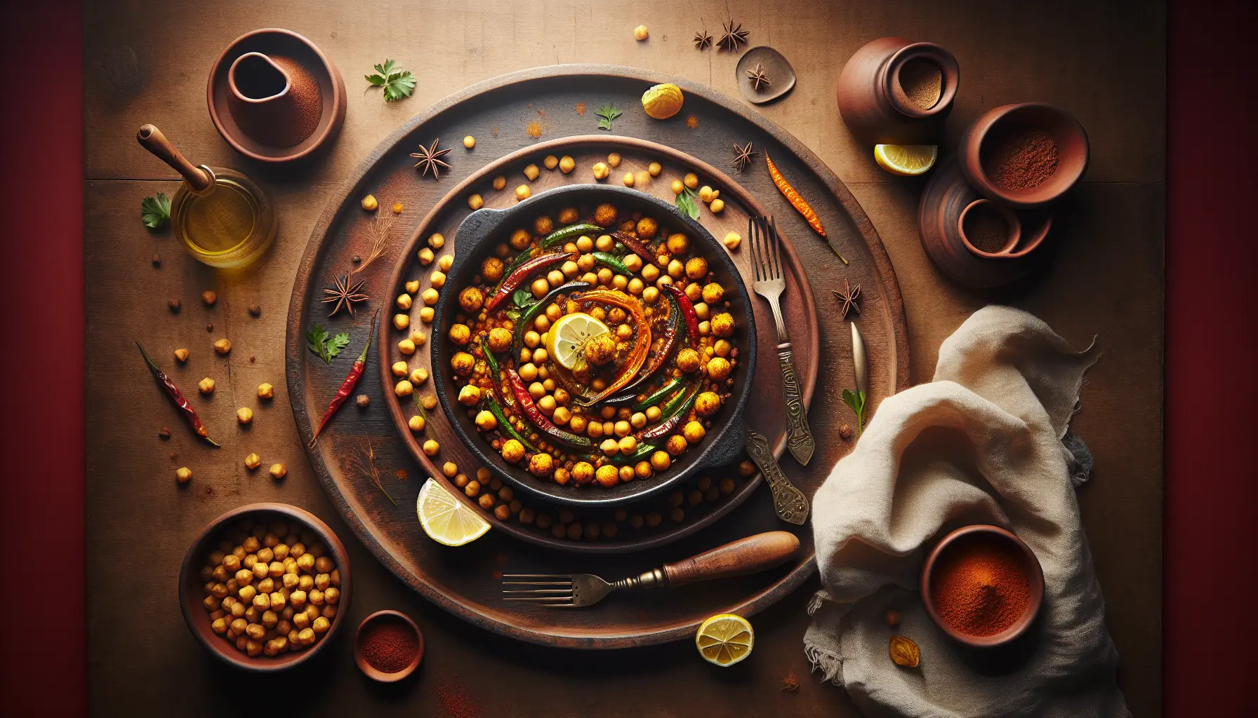 Ethiopian-Inspired Spiced Chickpea Skillet Supper plated