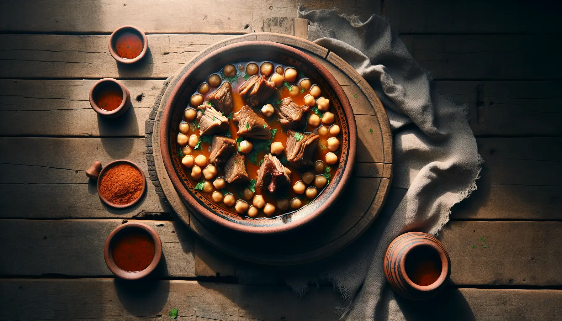 Lebanese Pressure-Cooked Lamb and Chickpea Stew plated