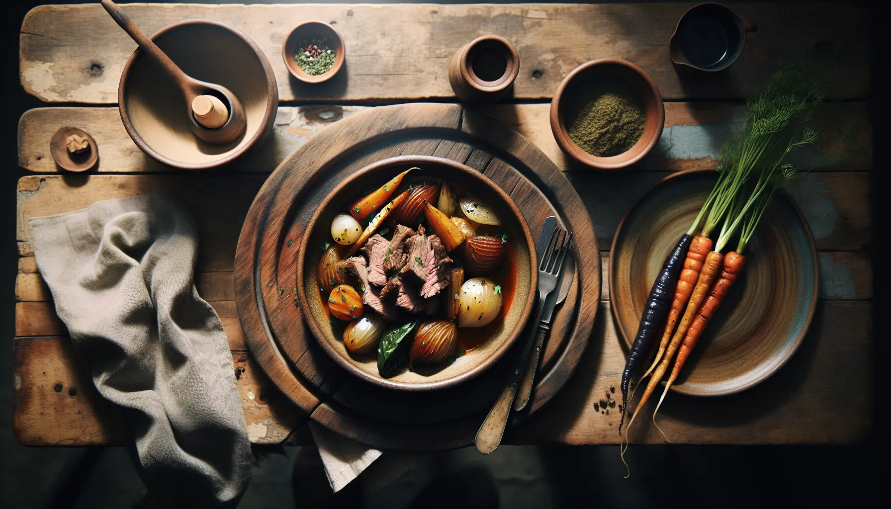 Lebanese Slow-Braised Lamb with Seasonal Root Vegetables plated