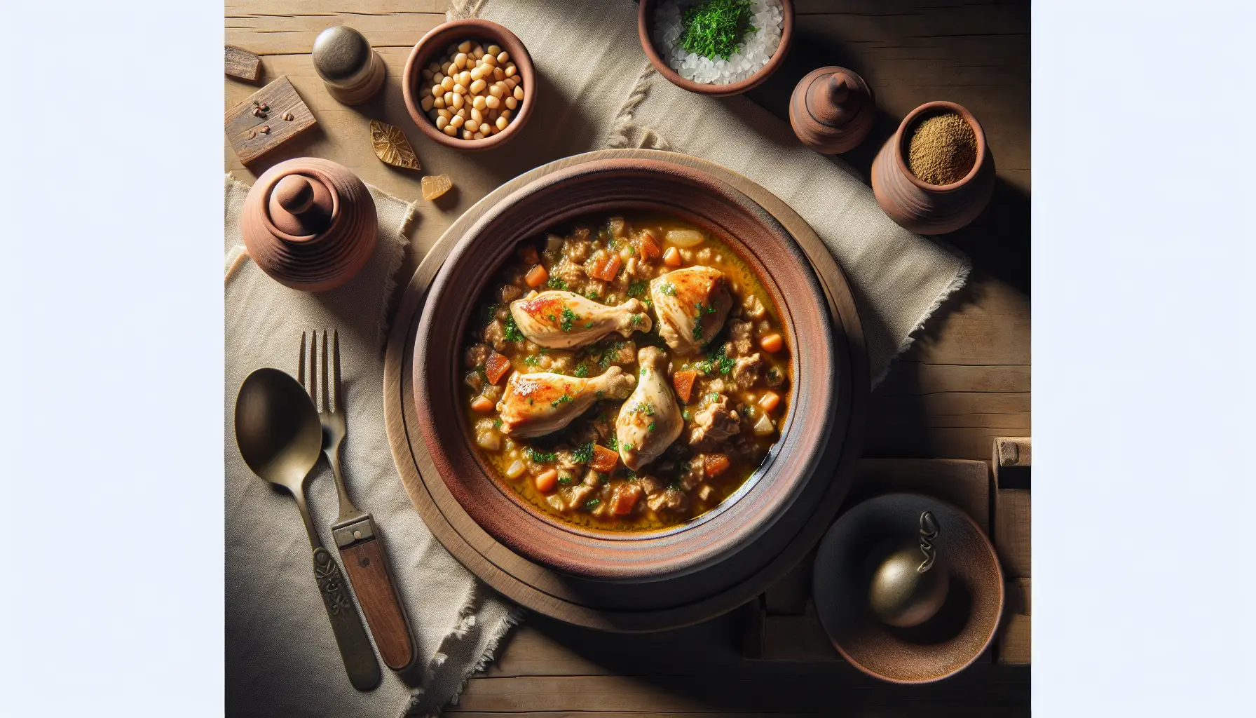 Lebanese Chicken Freekeh Stew plated