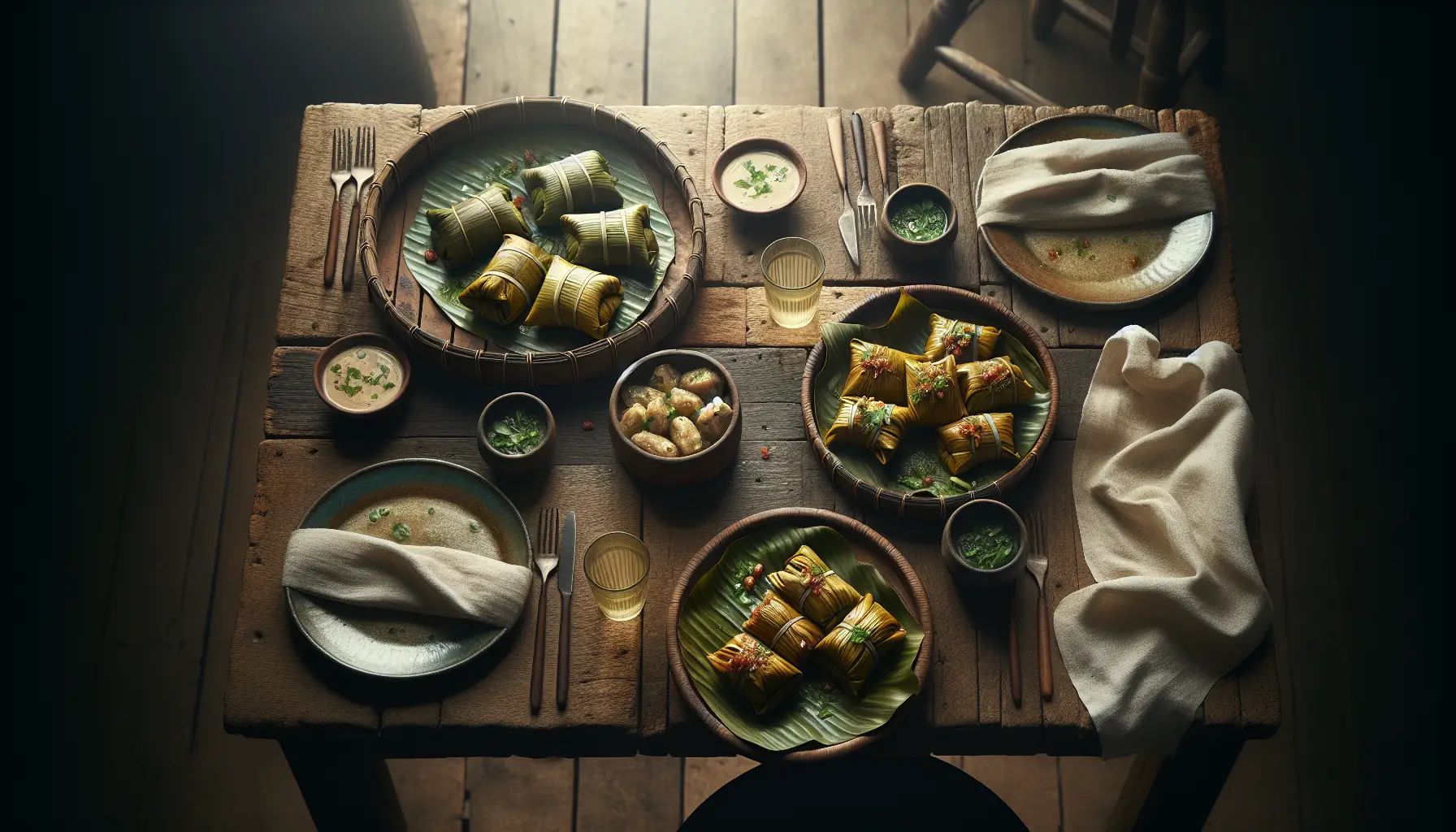 Steamed Peruvian Chicken Tamales plated