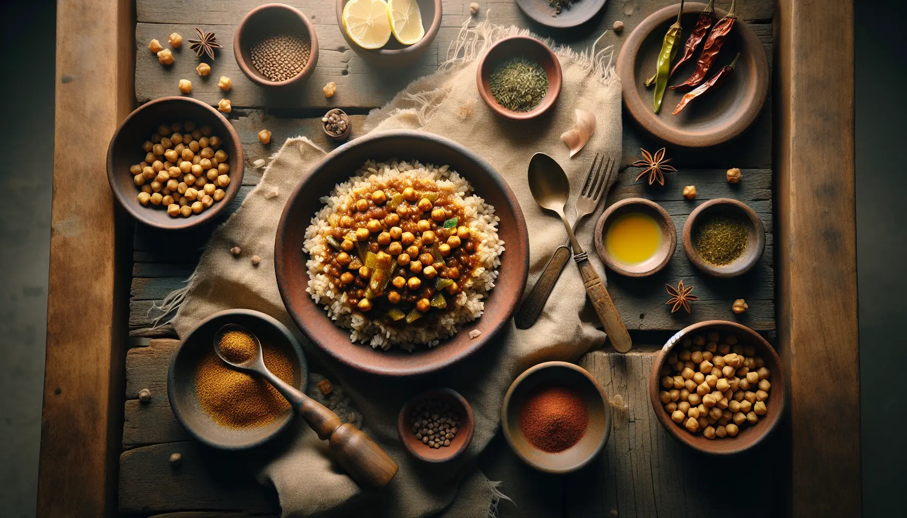 Ethiopian-Inspired Spiced Chickpea Grain Bowl plated