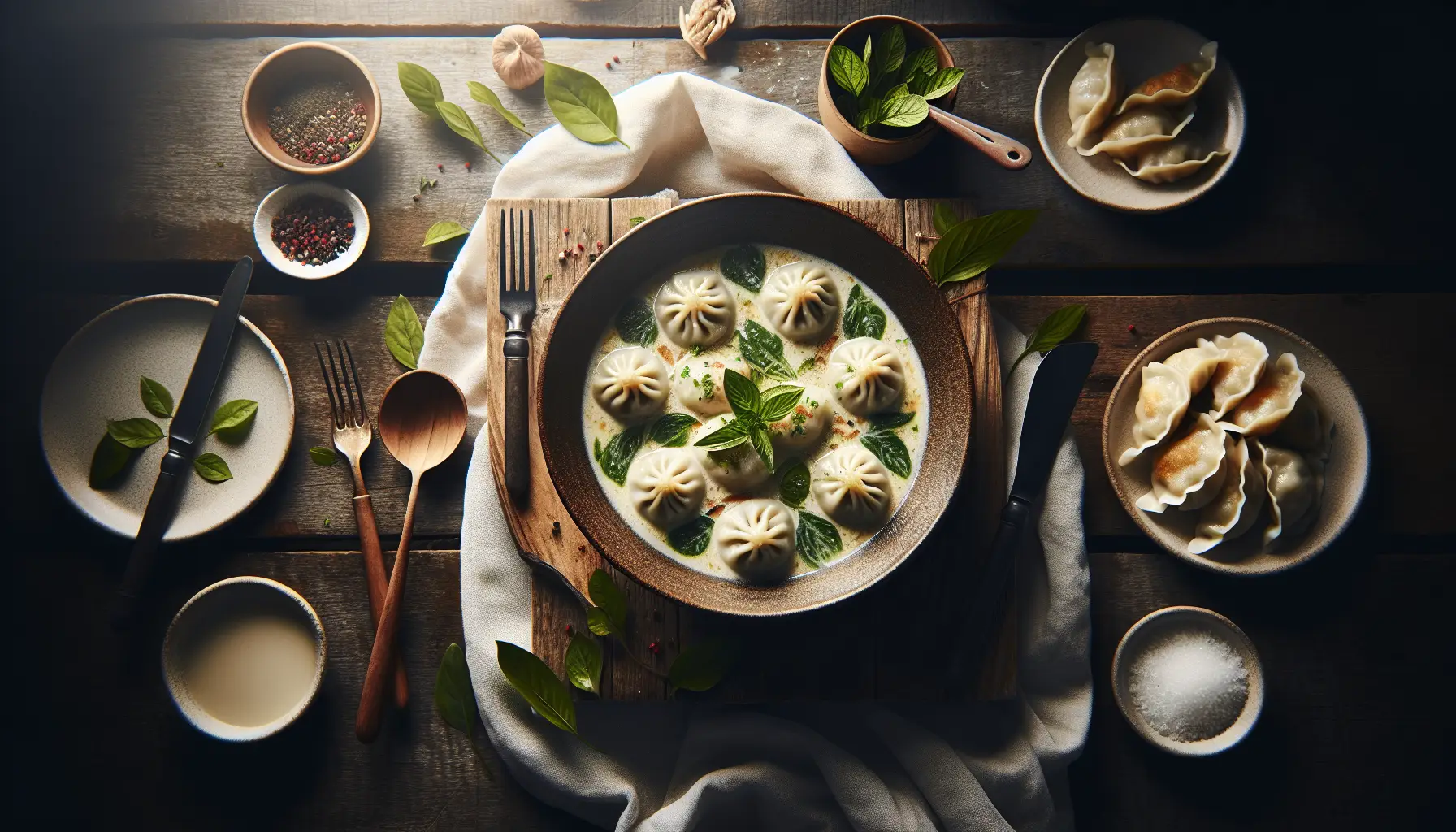 Caribbean Chicken Dumplings in Coconut Broth plated