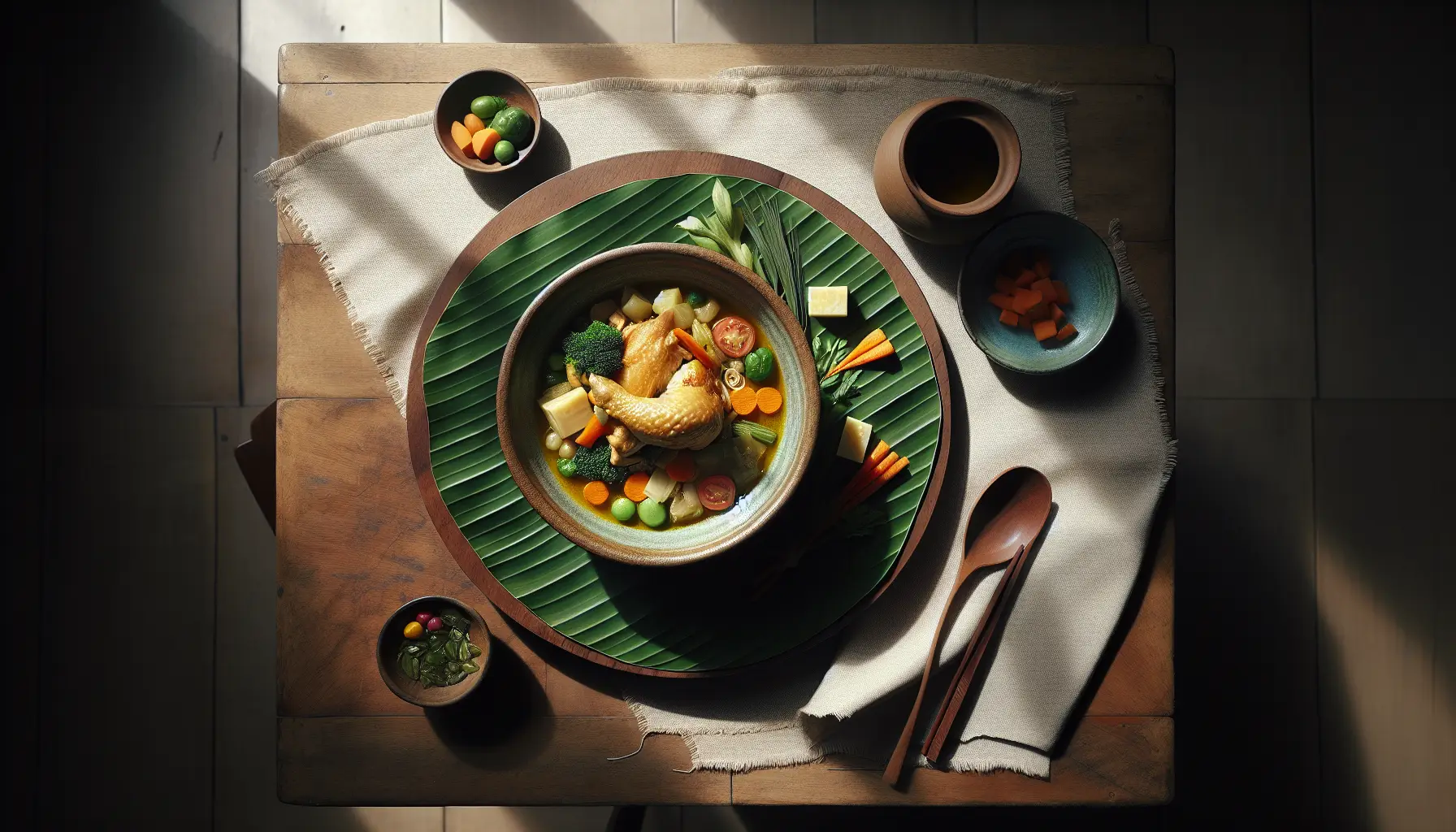 Indonesian Chicken Stew with Seasonal Vegetables plated