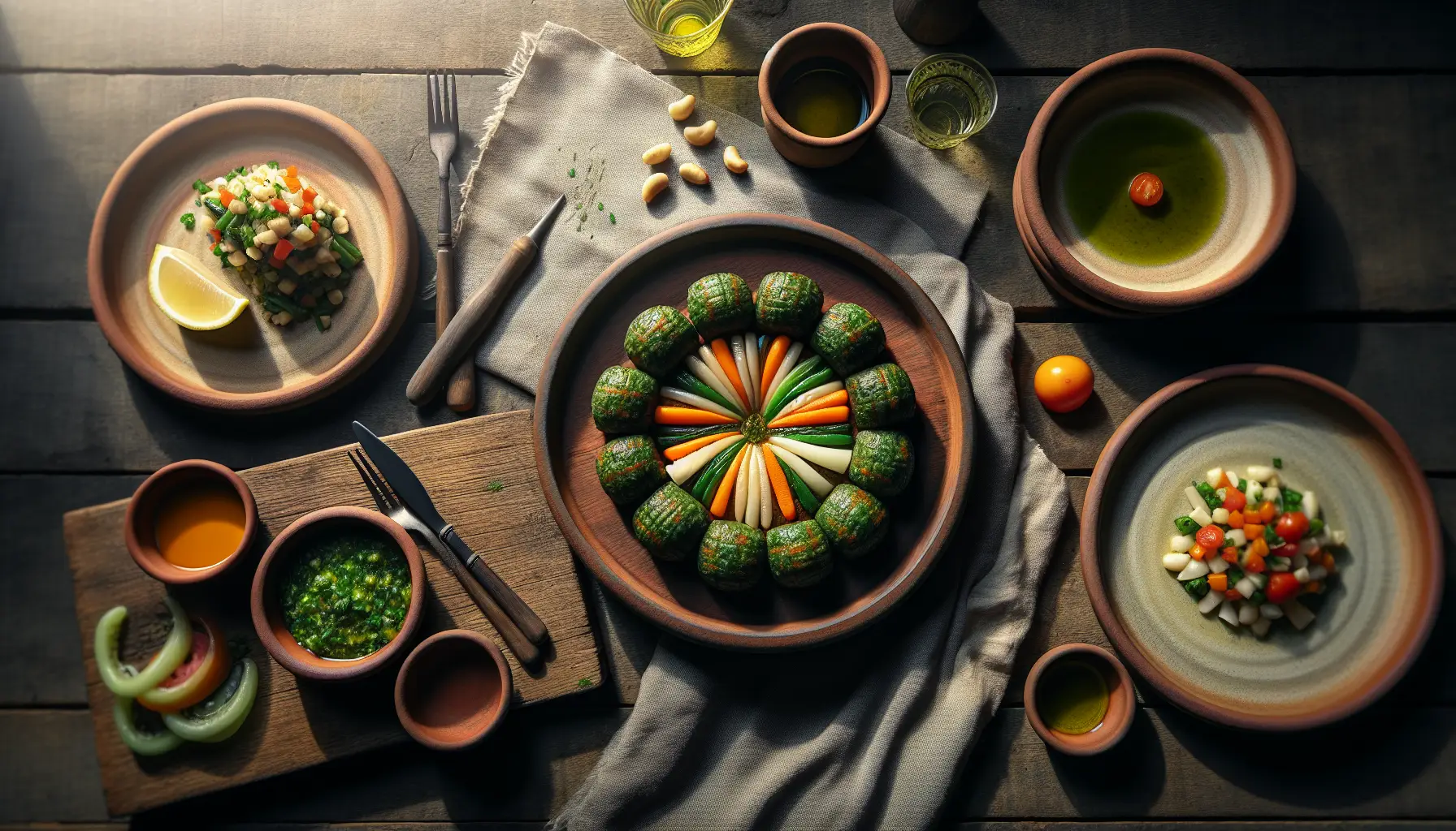 Lebanese Steamed Vegetable Kibbeh plated