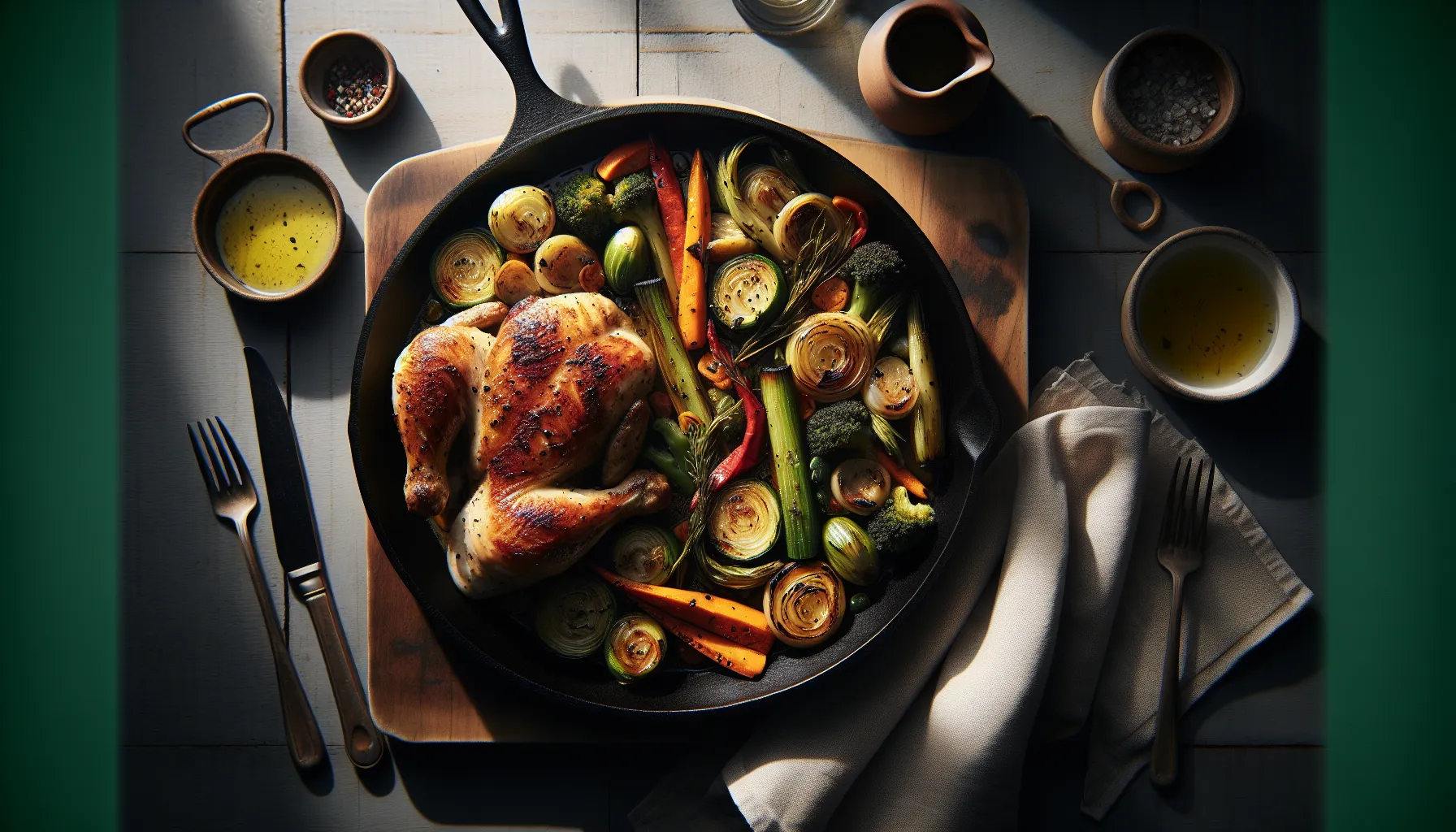Pan-Seared Chicken with Roasted Autumn Vegetables plated