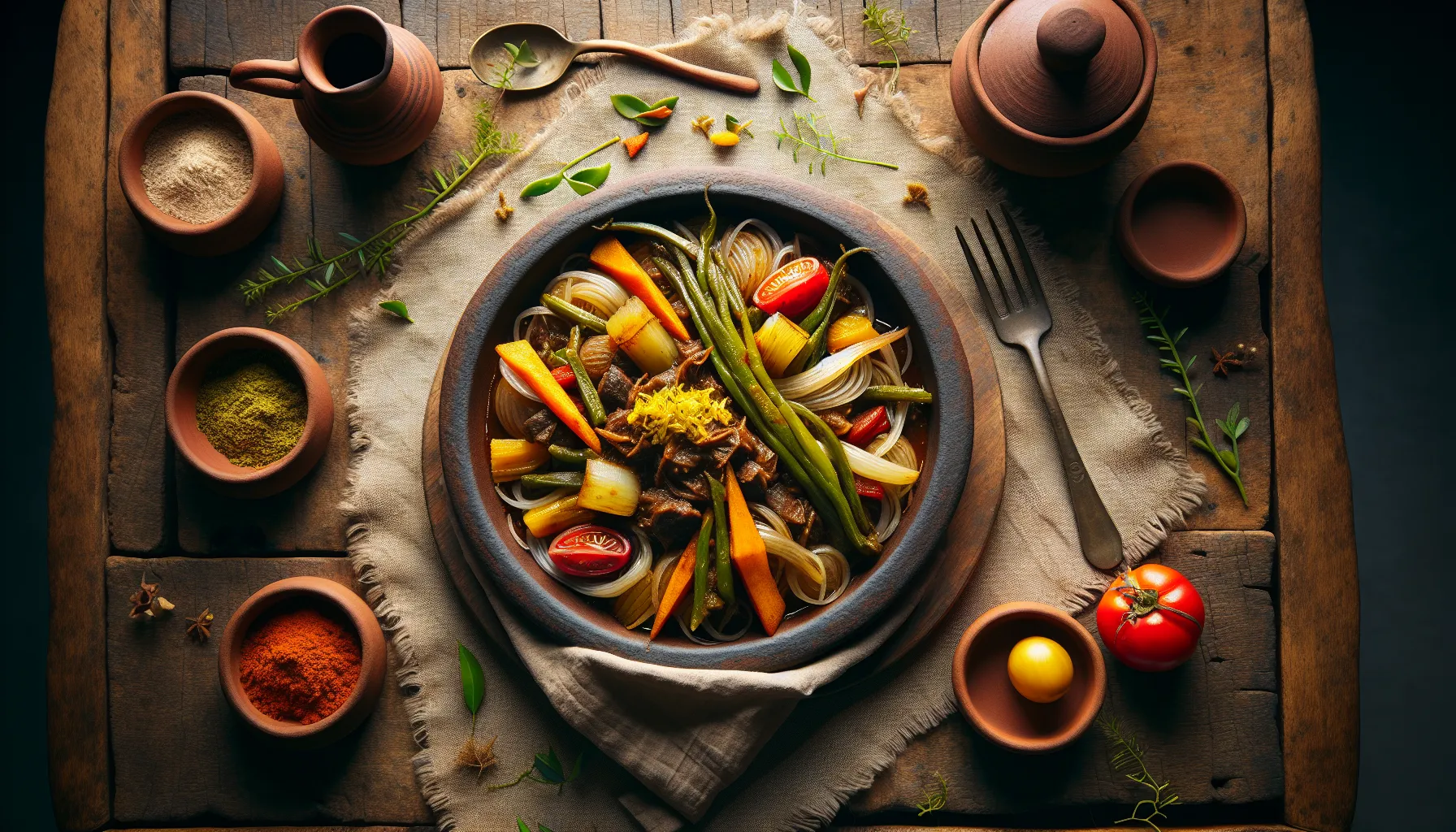 Slow-Braised Doro Wat with Seasonal Root Vegetables plated