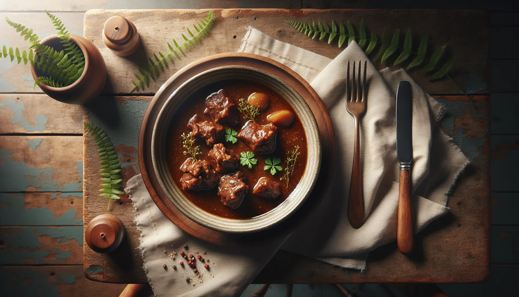 Slow-Braised Caribbean Oxtail Stew plated