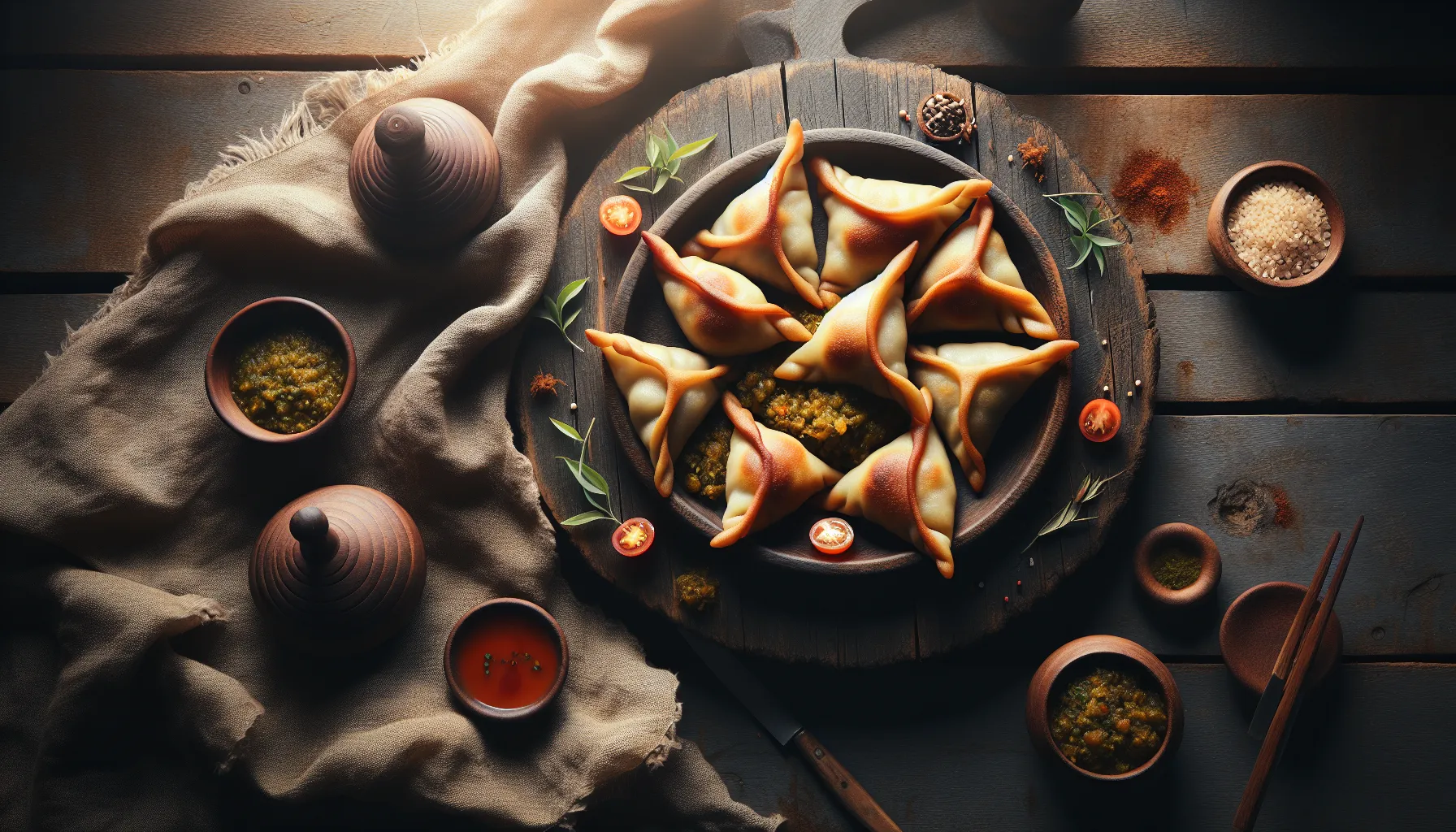 Ethiopian-Inspired Ye'siga Sambusa (Beef Sambusa) plated