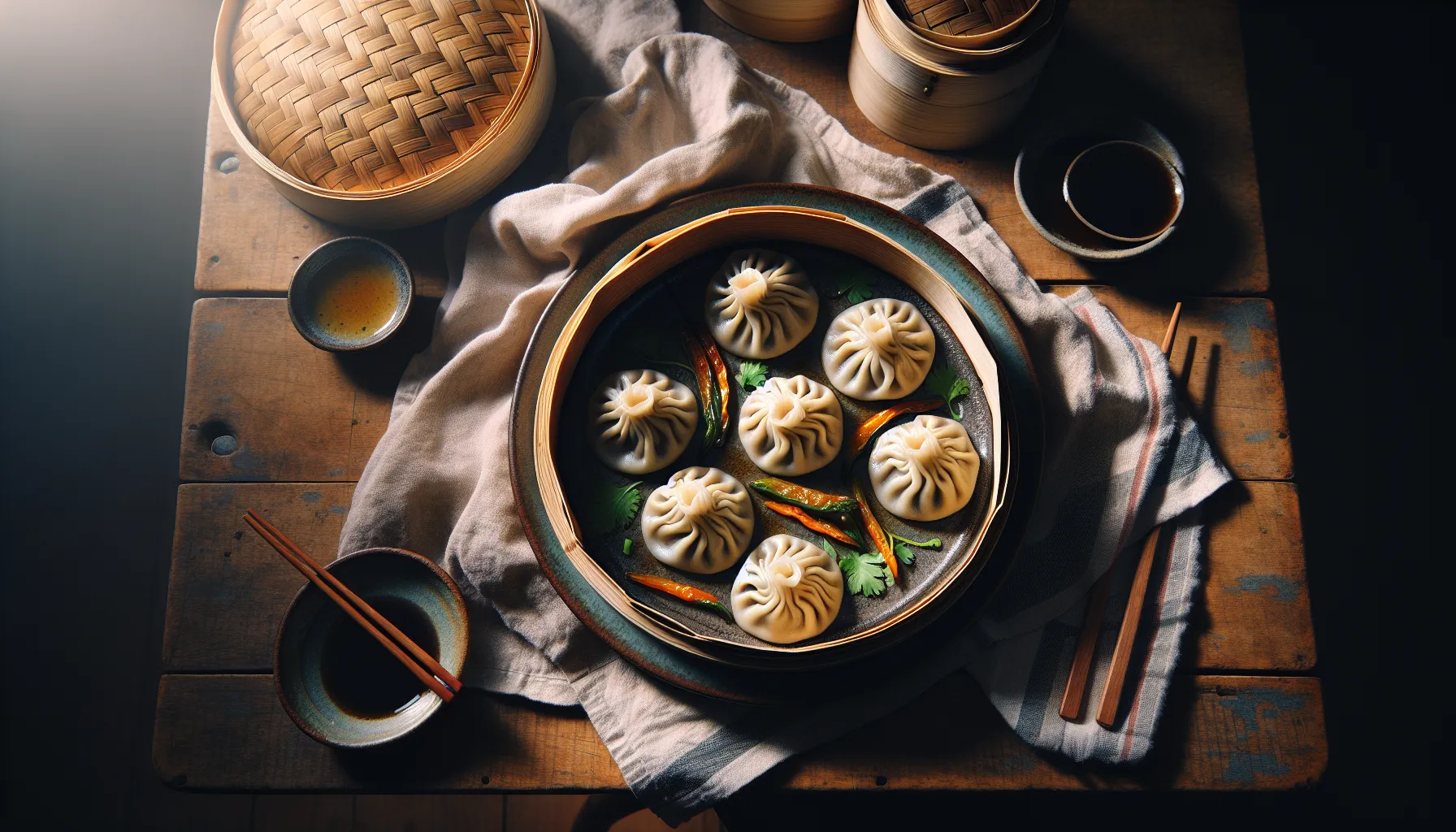 Pressure-Cooked Chicken Siopao Dumplings plated
