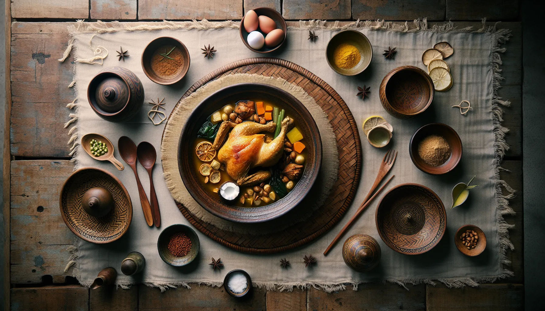 Indonesian-Style Pressure-Cooked Chicken Braise with Coconut and Turmeric plated