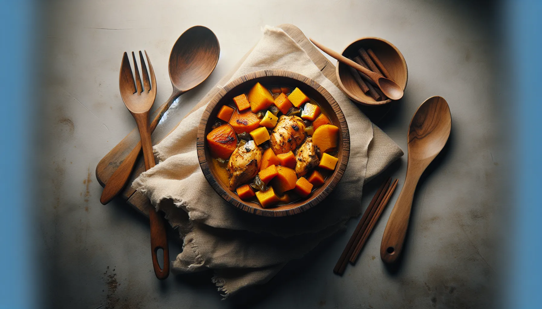 Caribbean Pressure-Cooked Chicken and Pumpkin Stew plated
