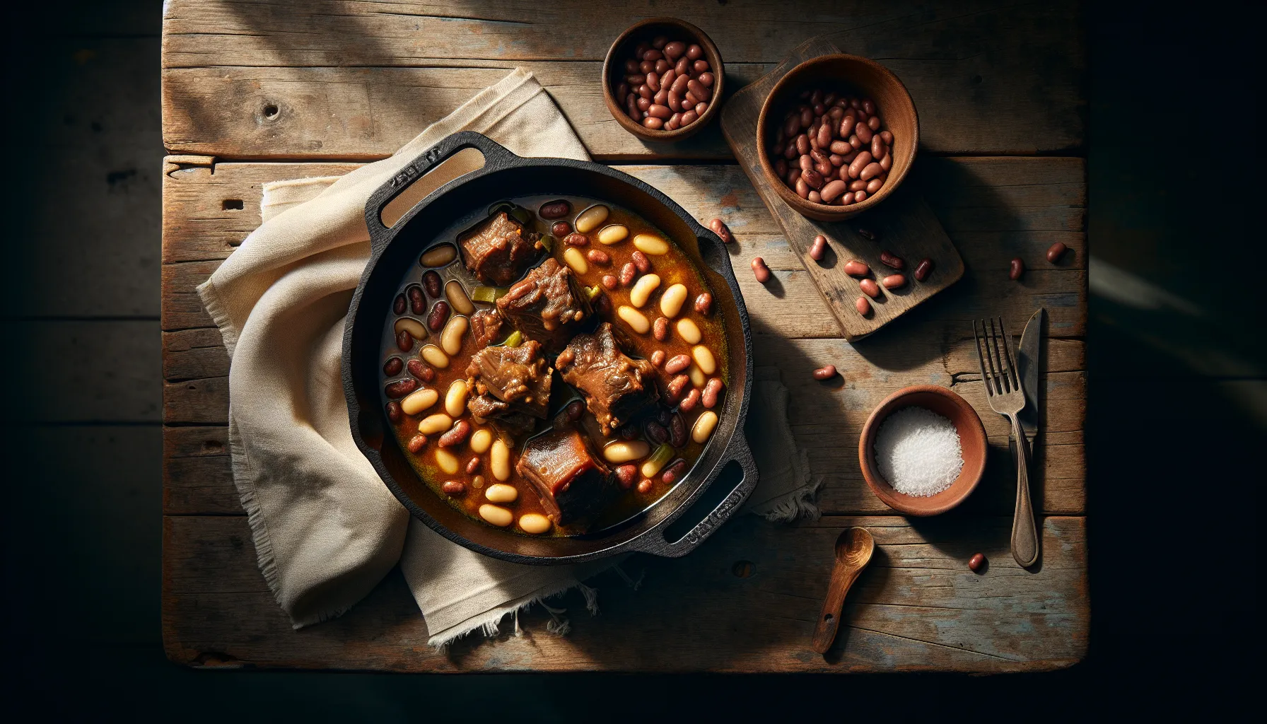 Jamaican Oxtail Stew with Butter Beans plated