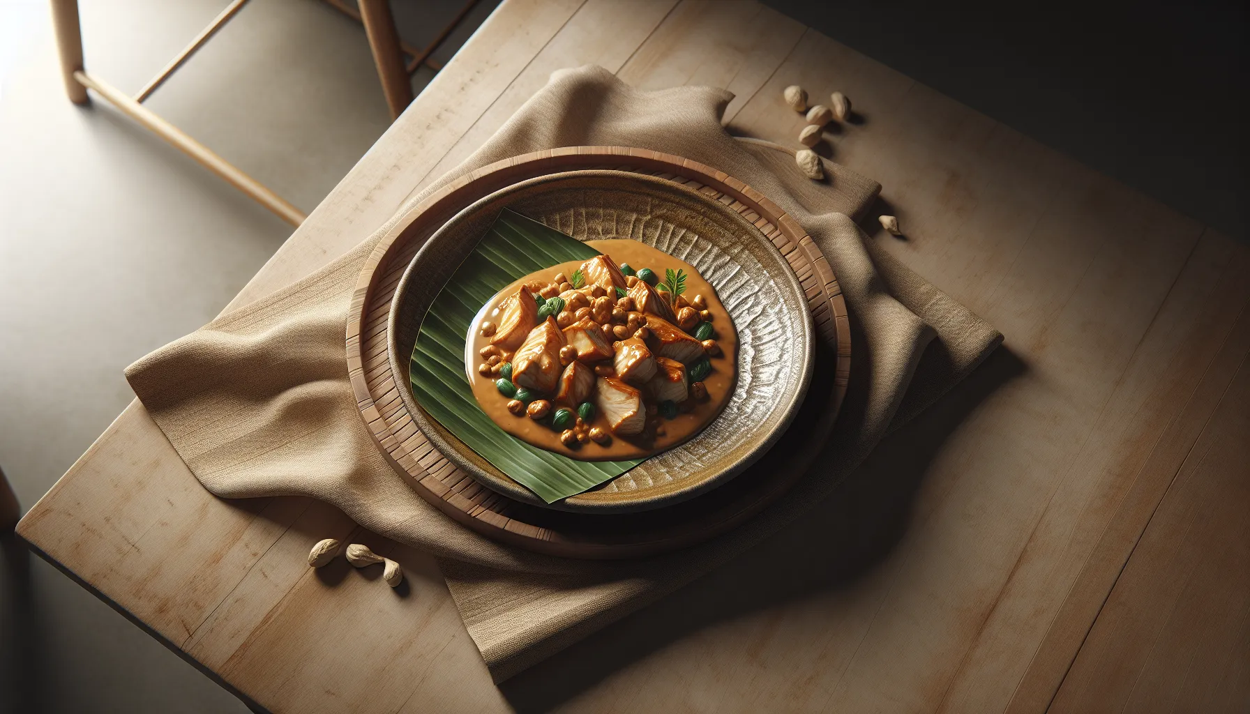 Indonesian Chicken Siomay with Peanut Sauce plated