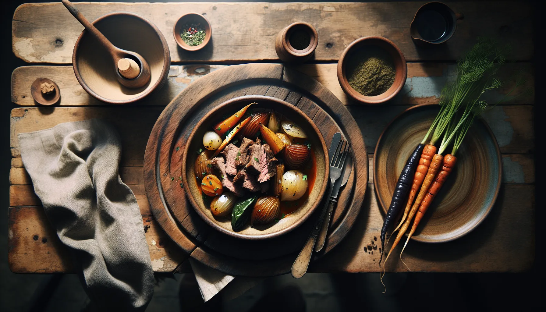 Lebanese Slow-Braised Lamb with Seasonal Root Vegetables plated