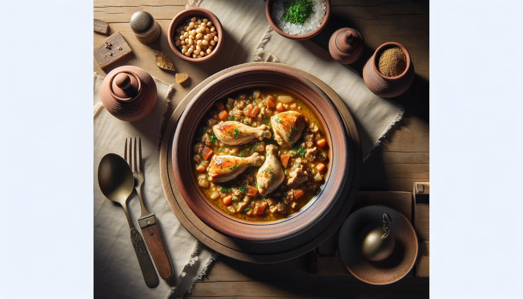 Lebanese Chicken Freekeh Stew plated