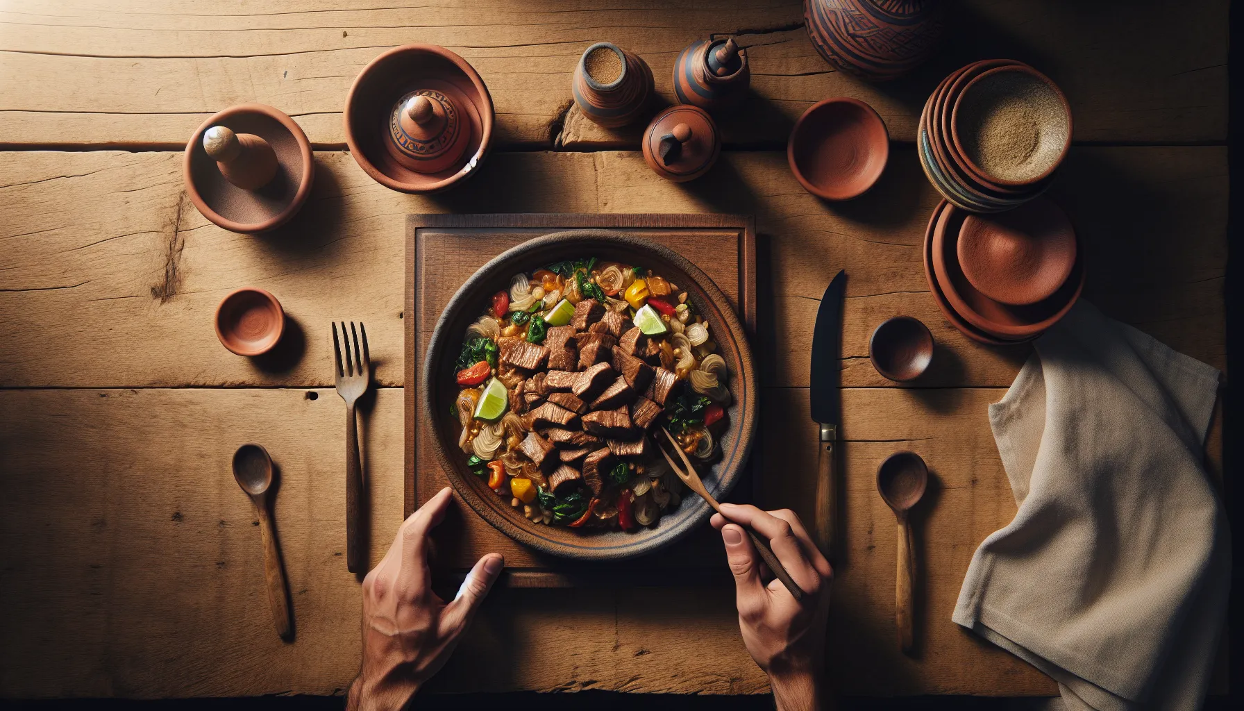 Peruvian Lomo Saltado Braise plated