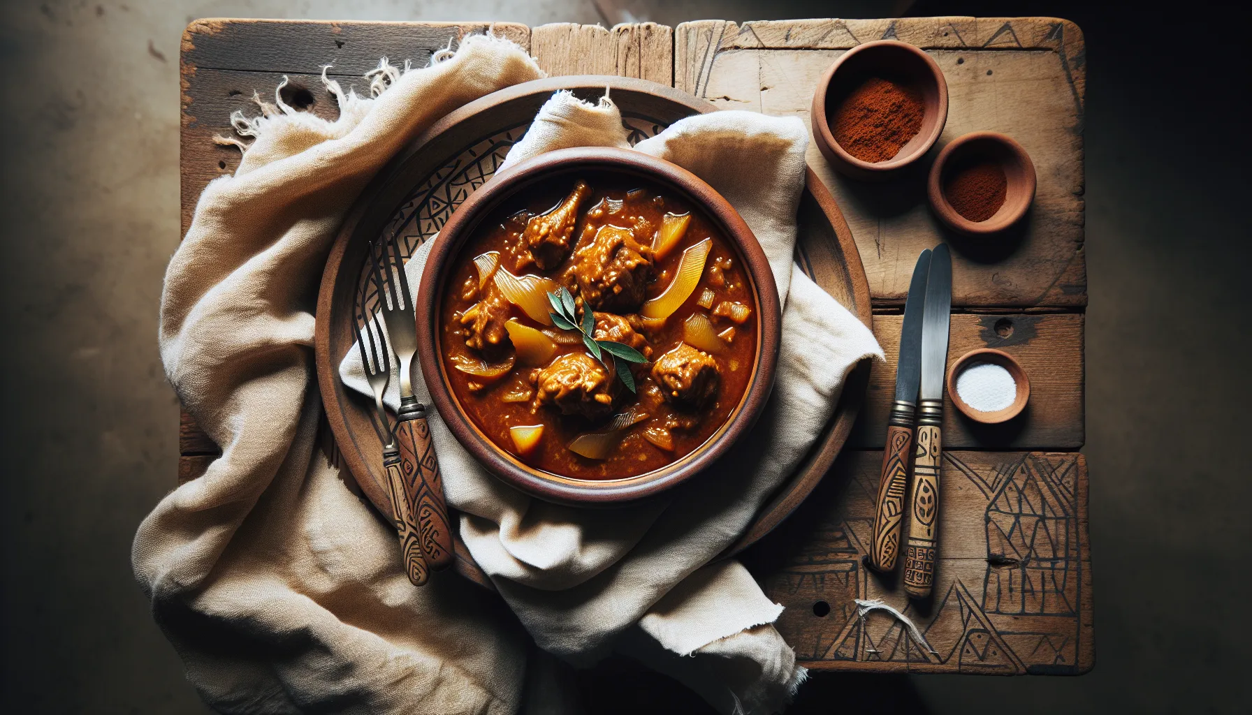Ethiopian-Inspired Slow-Simmered Berbere Chicken Stew plated