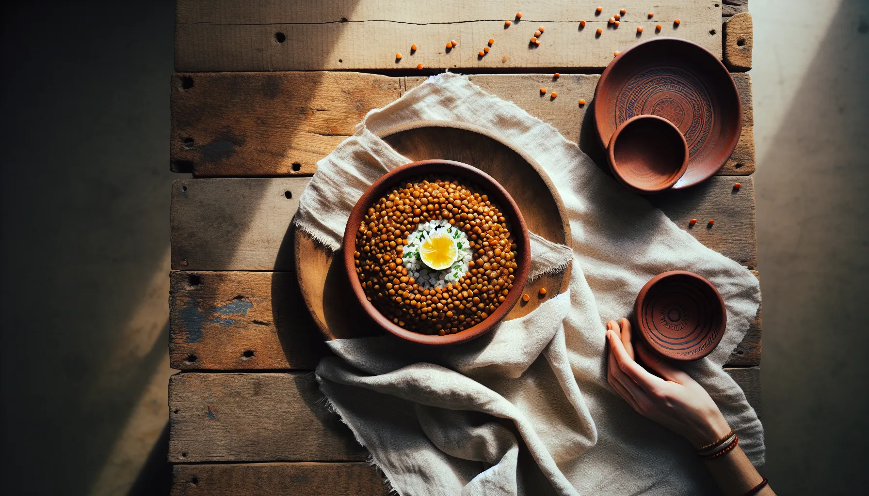 Ethiopian-Inspired Lentil Sambusa Grain Bowl plated