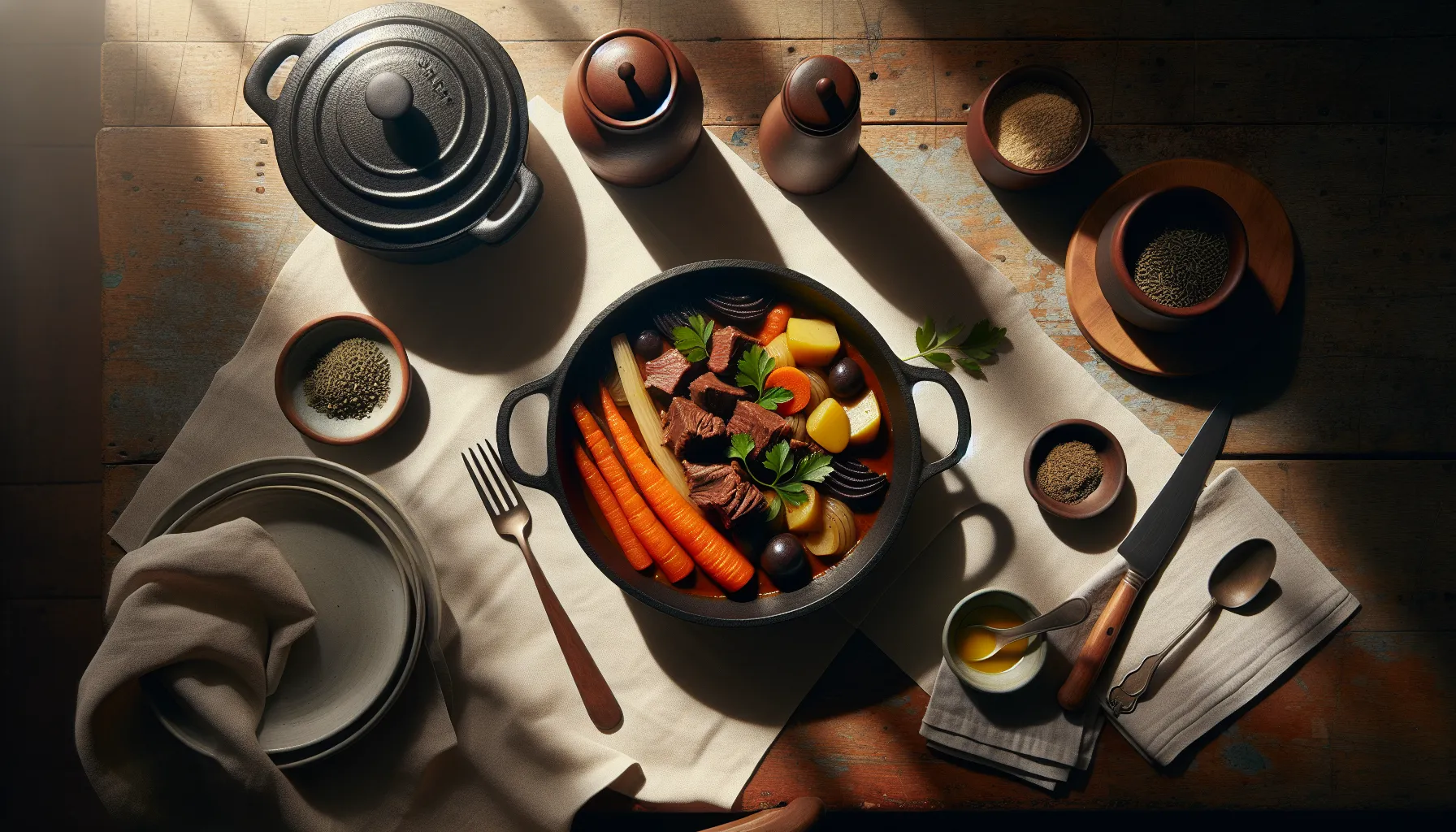 Slow-Braised Caribbean Beef Stew with Root Vegetables plated